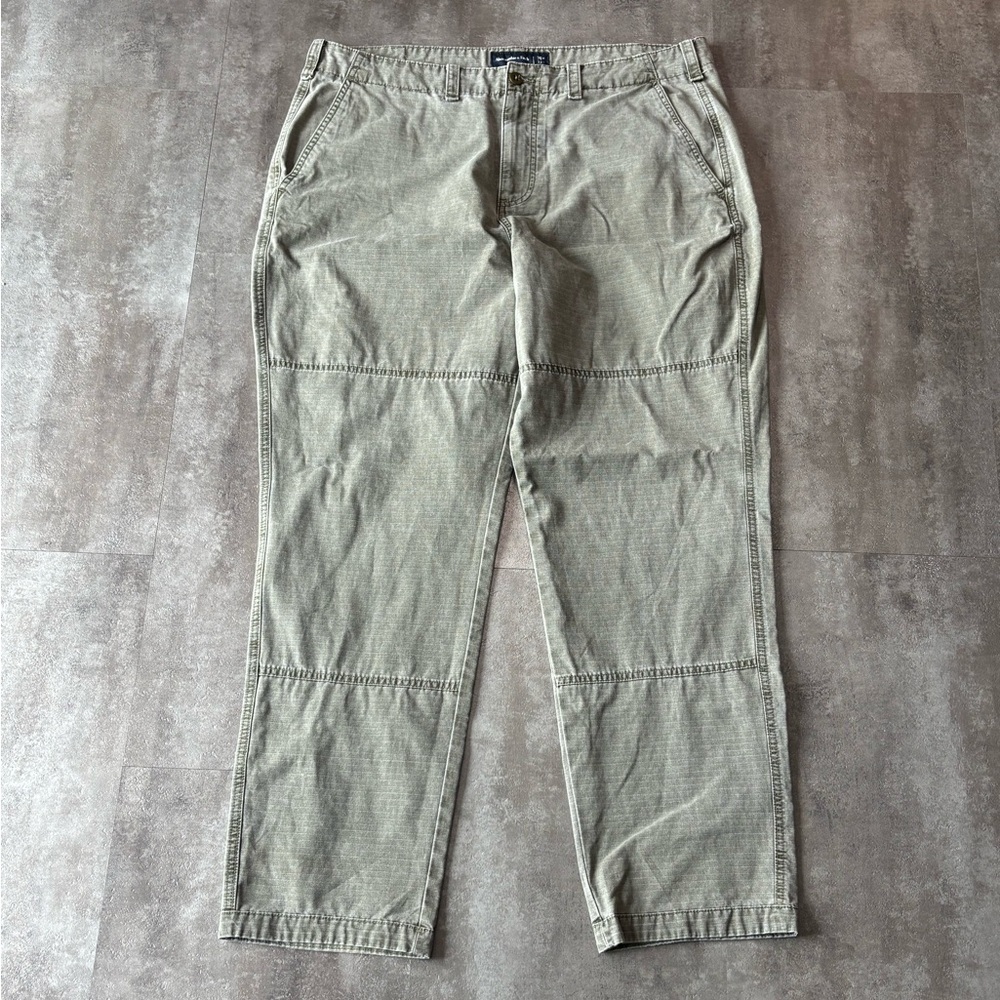 Abercrombie and Fitch Double Knee Loose Fit Pants Men’s 36x32 Green Military